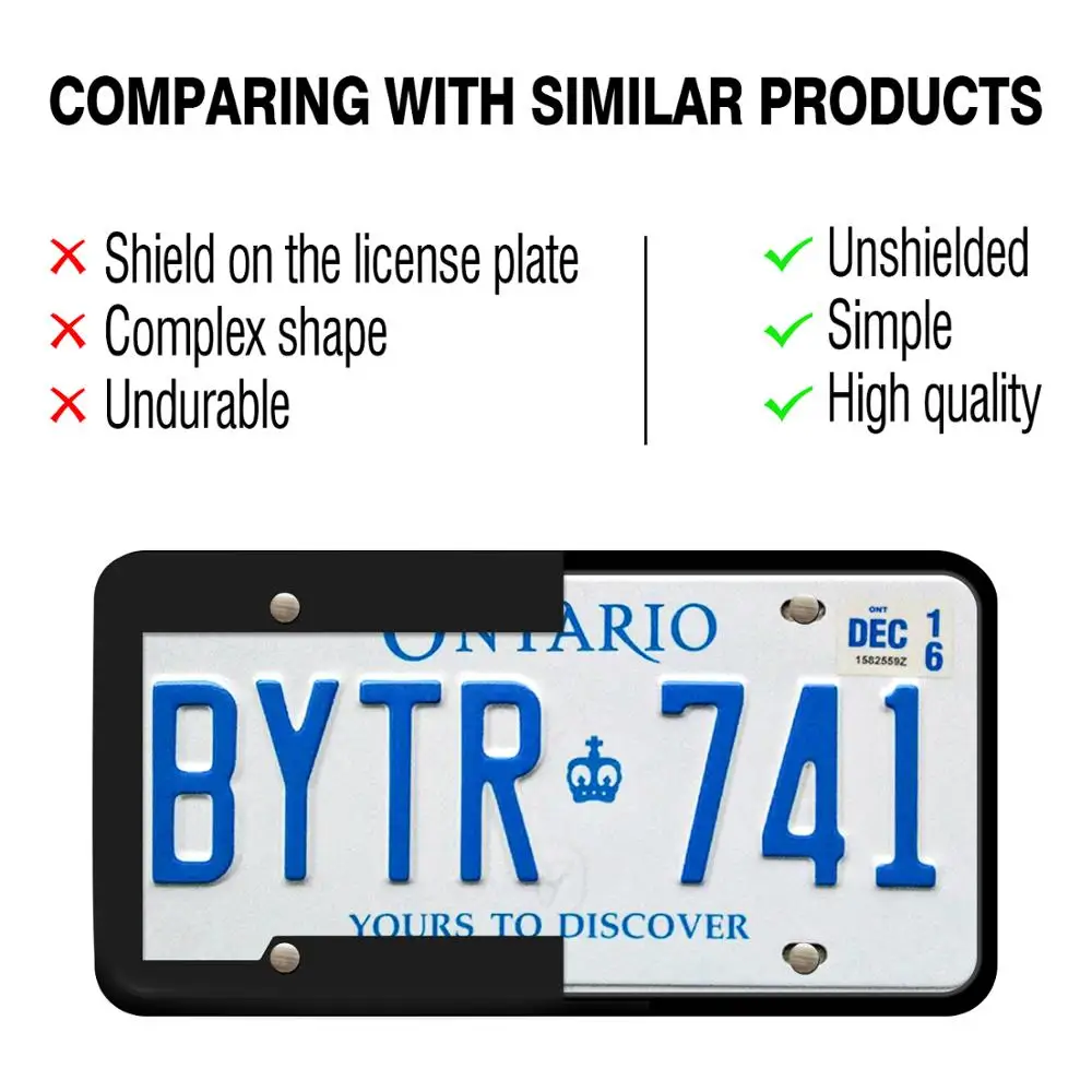 Силиконовая рамка номерного знака автомобиля с защитой от ржавчины. Погремушка