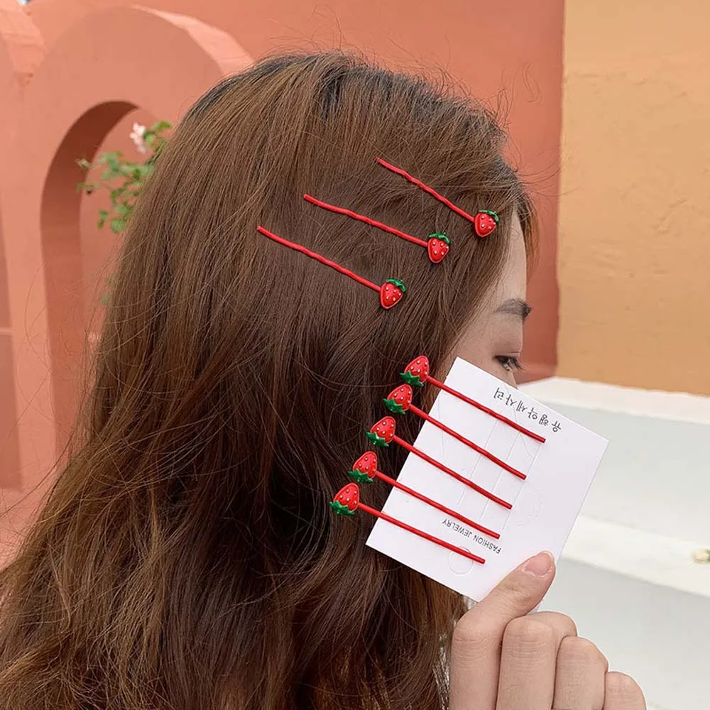 

3D Клубника заколка для волос в форме банана корейский капли воды оснастки для женщин шпильки прекрасный выпечки заколка клубника вишня фру...