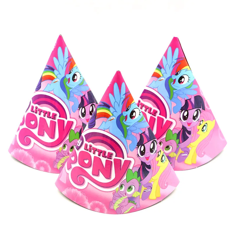 106 шт./лот My Little Pony бумажные Детские принадлежности для вечеринки в честь Дня рождения, свадьбы, украшения для детского душа, одноразовые чашки, наборы тарелок