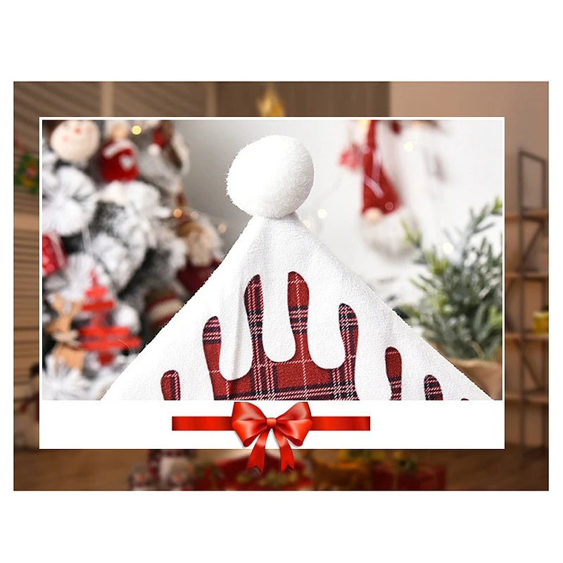 

1 Pcs Merry Christmas Chair Cover for Restaurant Home Christmas Festival Decor