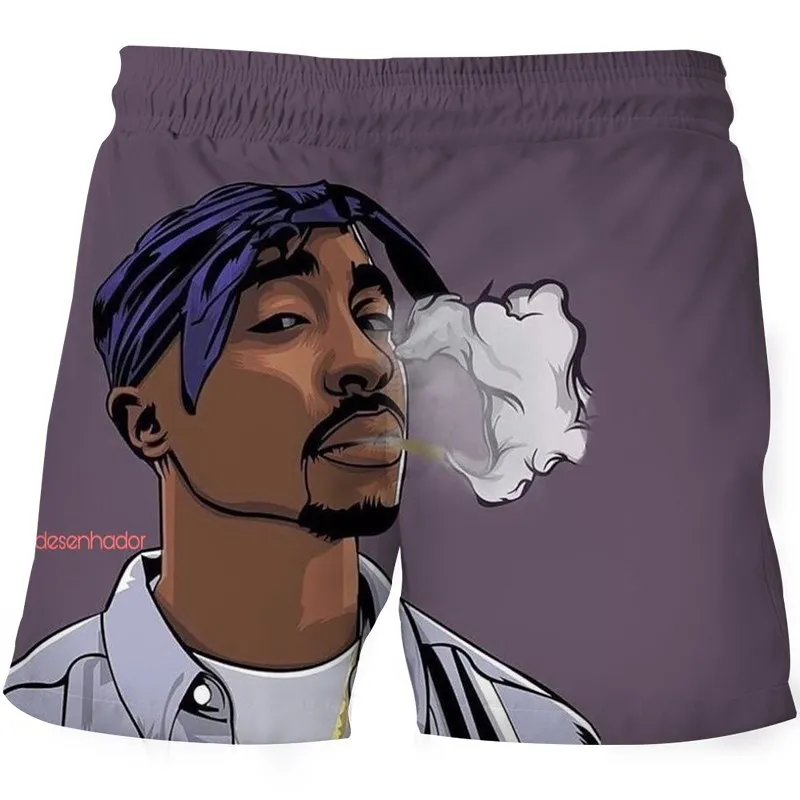 Комплект для подростков Summe супер крутые шорты Tupac 2pac повседневный костюм