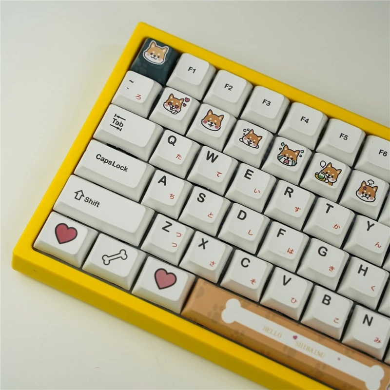 

67JA 116 Keys / Set XDA Profile Key PBT Dye Sublimation Keycap For MX Switch Mechanical Keyboard Shiba Inu Theme Keycaps