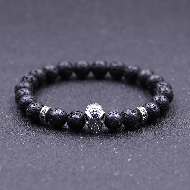 2021 Модные 8 мм вулканическая лава камень для мужчин и женщин микро инкрустация из