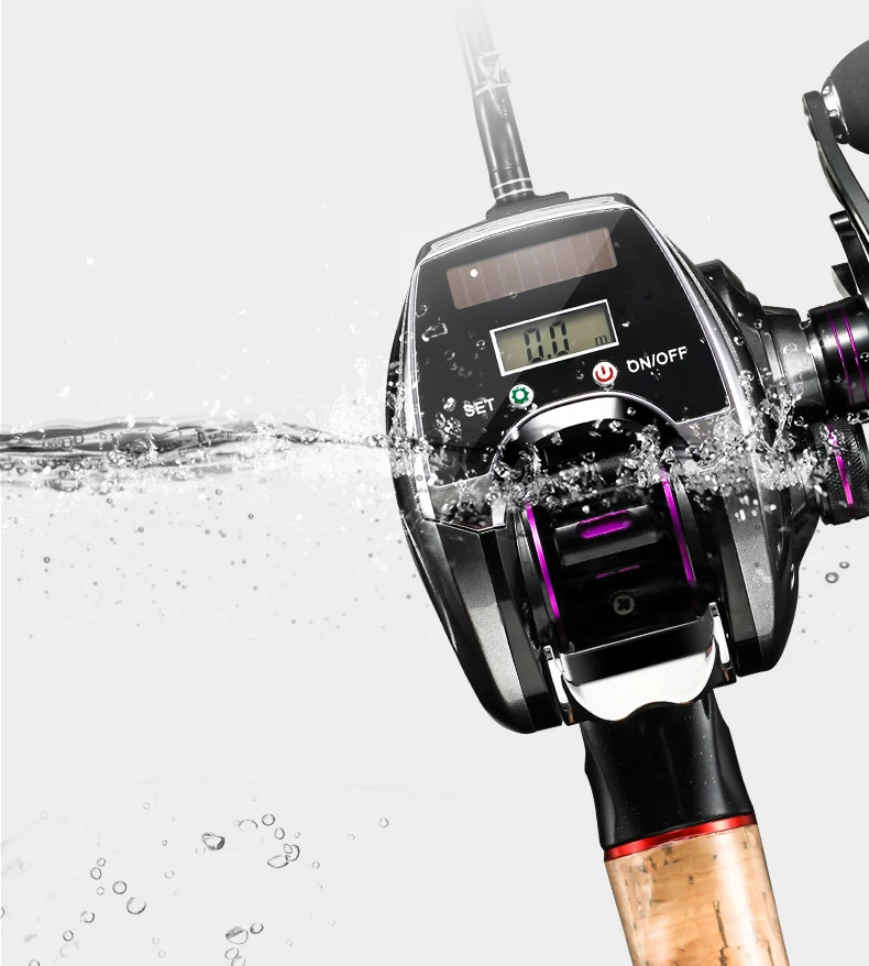 

Fishing Reel Baitcasting Reel Usb Solar Charging Count In Meter 8.0:1 Digital Display Bait Casting Reel Metal Drag 10kg