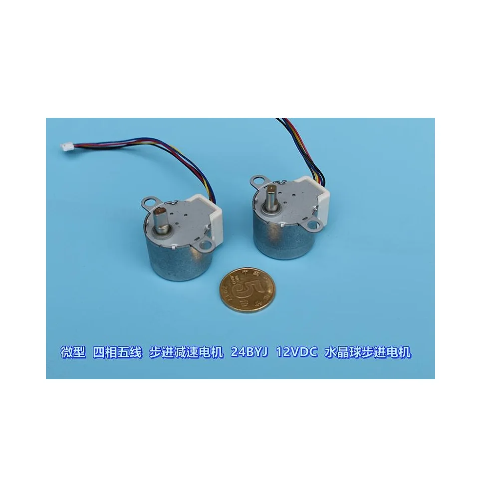 10 шт. 24BYJ 12VDC 24 мм круговой 2 фазы 4 провода шаговый двигатель|wire stepper motor| |