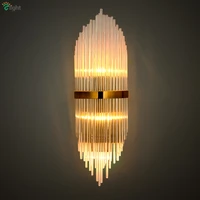 luxury living room gold metal led e14 wall scones glass lustre luminaris led wall lamp led indoor lighting fixtures lamparas