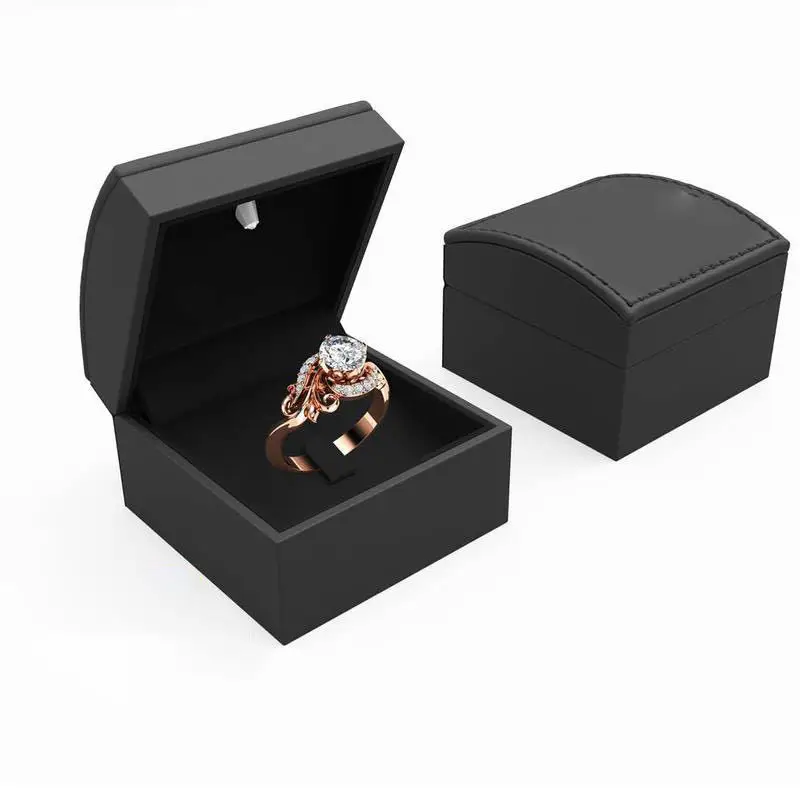 

2021 Hot Sale New Rose Gold Color Female Flower White Zirconia Ring for Women Party Jewelry Wedding Accesssories