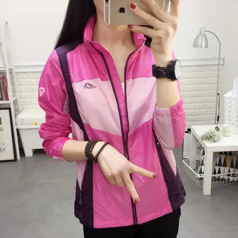 

Outdoor Wind Shield Sun-Proof Clothing Women's Protection Sport Windbreak Jacket Lightweight Breathable Sun-Protective