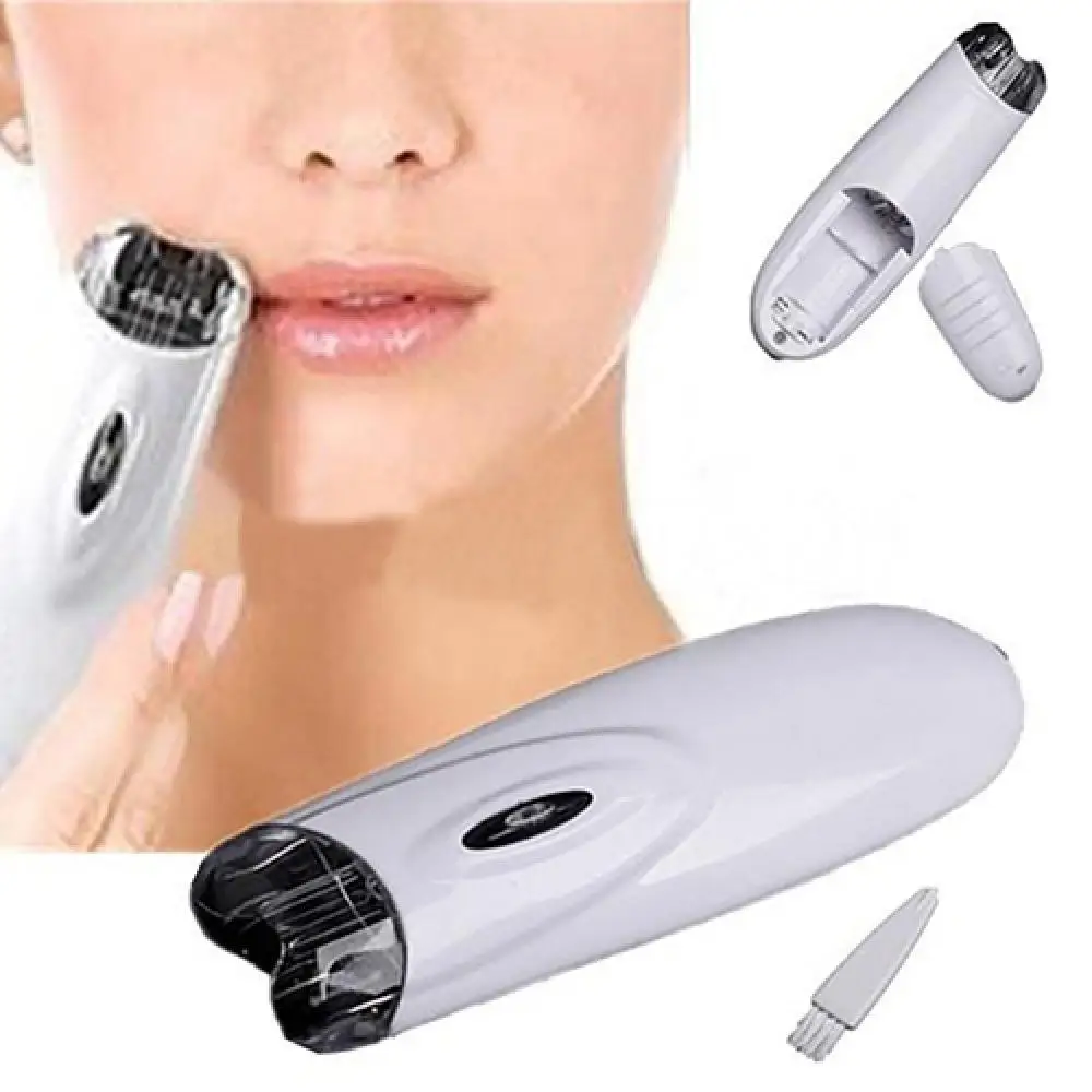 

70% Hot Sale 2 AAA Batteries 2021 Reusable Automatic Electric Remover Trimmer Women Body Facial Hair Shaver Tweezer Epilator Bru