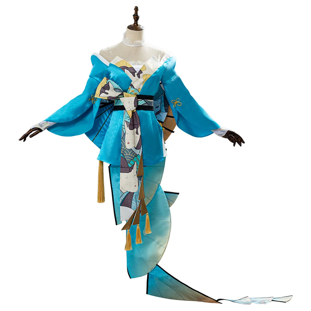 Маи сирануи маскарадный костюм кимоно на Хэллоуин Карнавальный нарядное платье