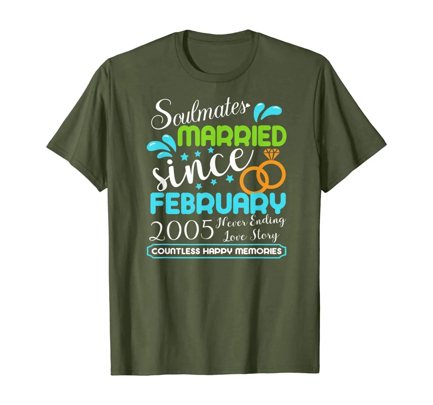 

Married Since February 2005,15th Wedding Anniversary T-Shirt