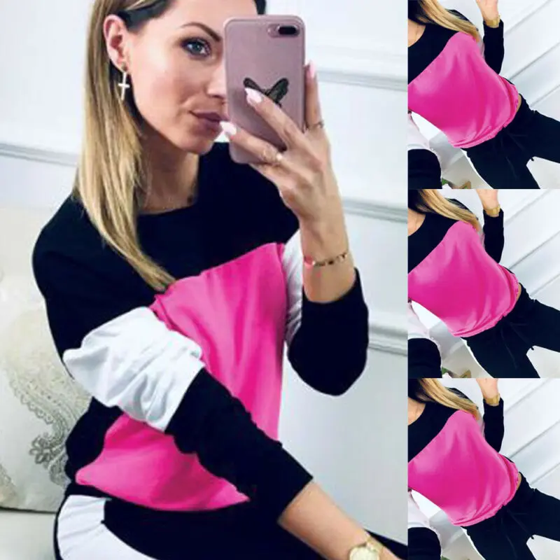 Женские спортивные толстовки толстовка топы длинные штаны комплект из 2