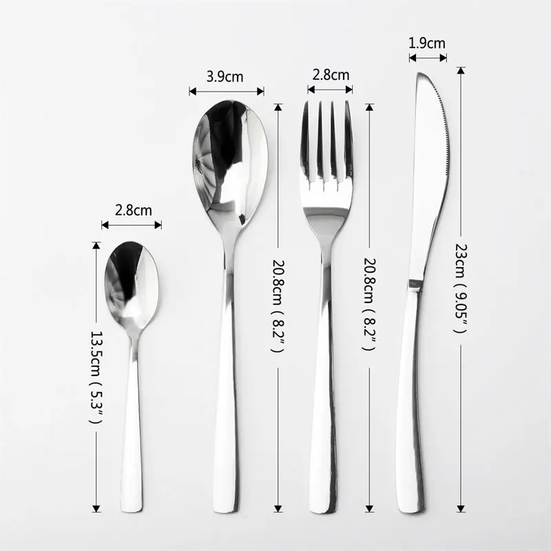 16 шт./компл. набор столовых приборов из нержавеющей стали ложка для мороженого