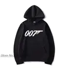 Толстовка с капюшоном унисекс, Повседневная Толстовка с принтом Джеймс Бонд, пуловер в стиле хип-хоп, весна 2021