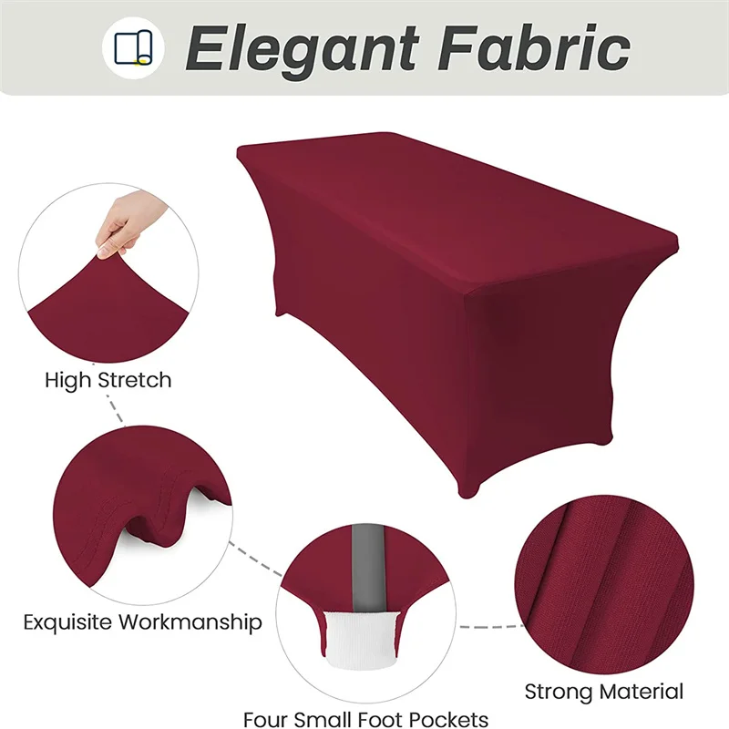 Скатерти для вечеринок из спандекса вечерние Натяжные скатерти столов 4 фута