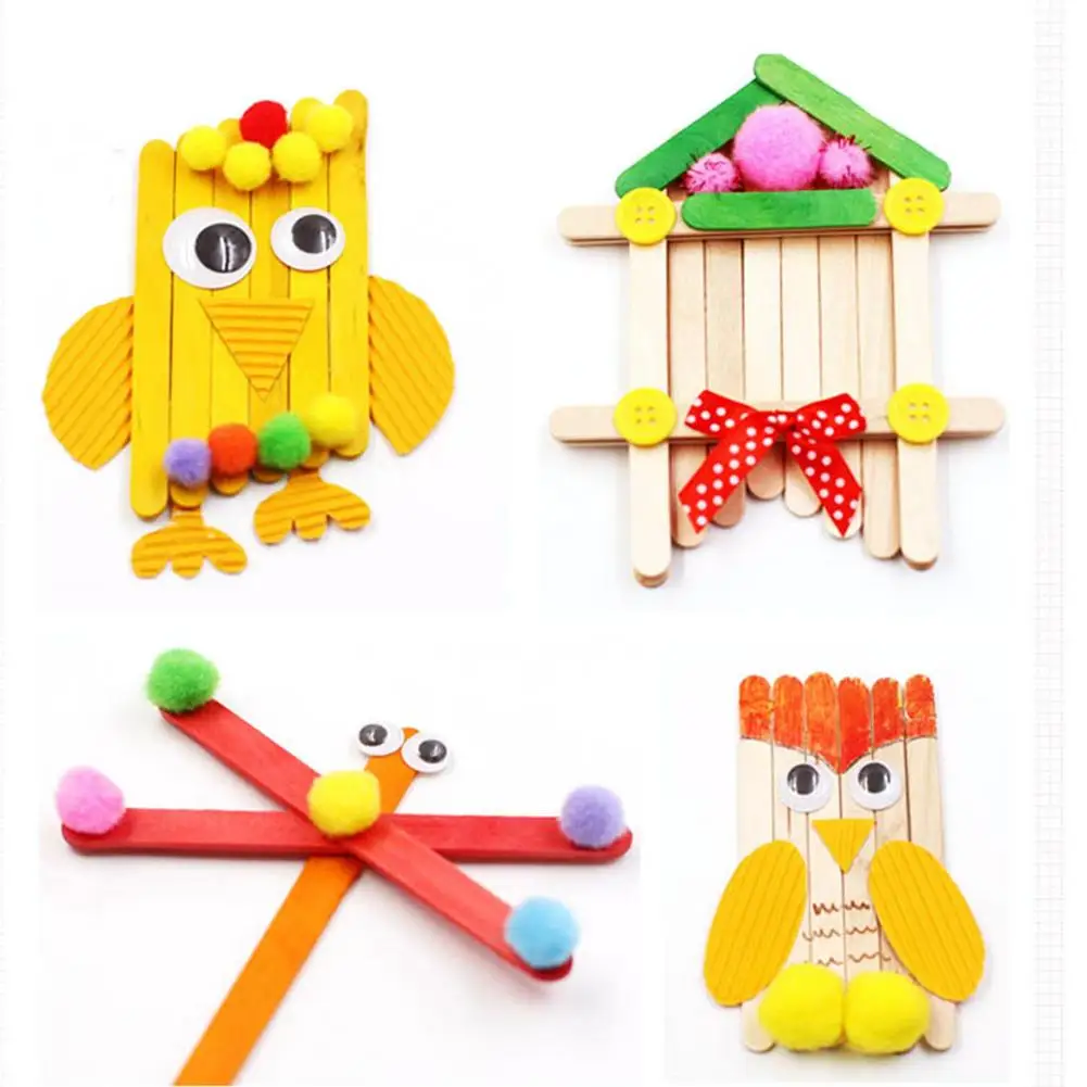 50 шт. разноцветные бриллиантовые палочки для поделок детские мороженого ручные