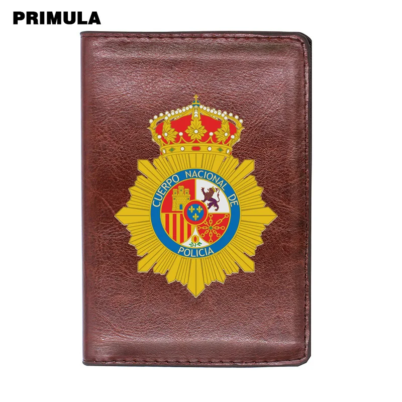 Buy New Placa de policía española Spain Police Badge Passport Caser Classic Men Women ID Credit Card Cove Travel Leather Holder on