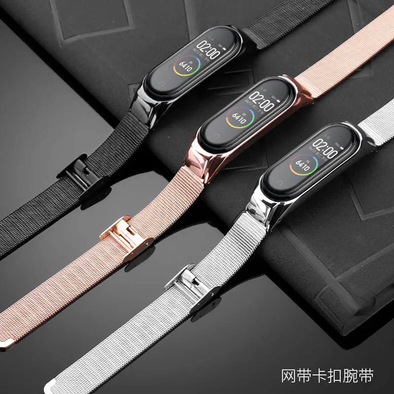

Metal Bracelet Strap For Xiaomi Mi Band 6 5 4 3 Screwless Stainless Steel Strap for Miband 3 4 5 6 Wristbands Pulseira