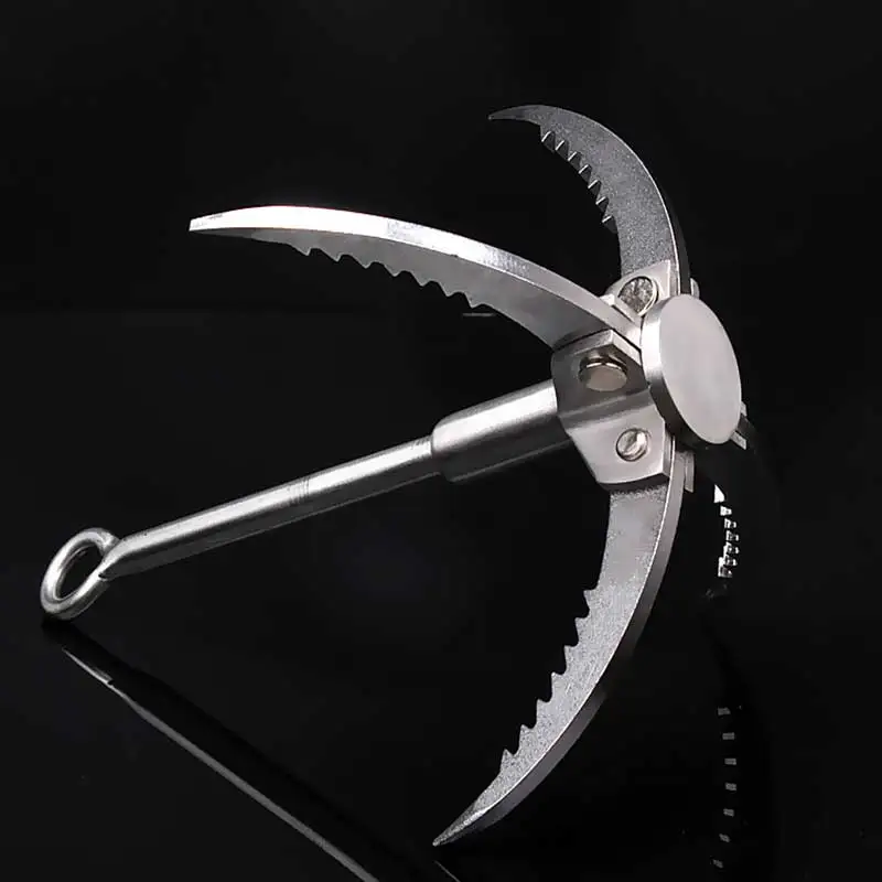 

1 Pc Climbing Claw Hook Multifunctional Stainless Steel High Flexibility Reliability Four-Tooth Design High Load Climbing Tool