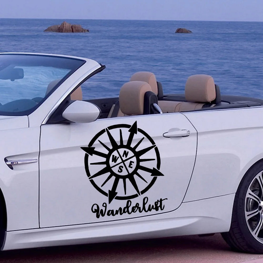 

Hot compass Car Sticker Creative Car Door Handle Decals Dual Color Design Stickers Vinyls Decals