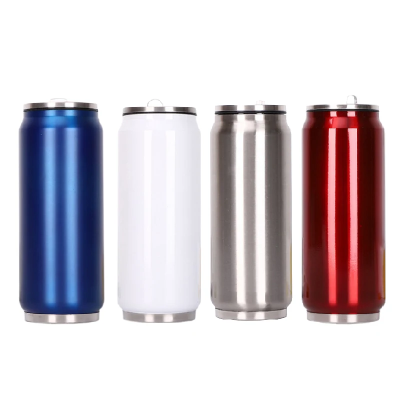 

CNCF Store 350ml 500ml Cola Tumbler 304 Stainless Steel Double Wall Cola Beer Soda Cans With Lid Water Bottle