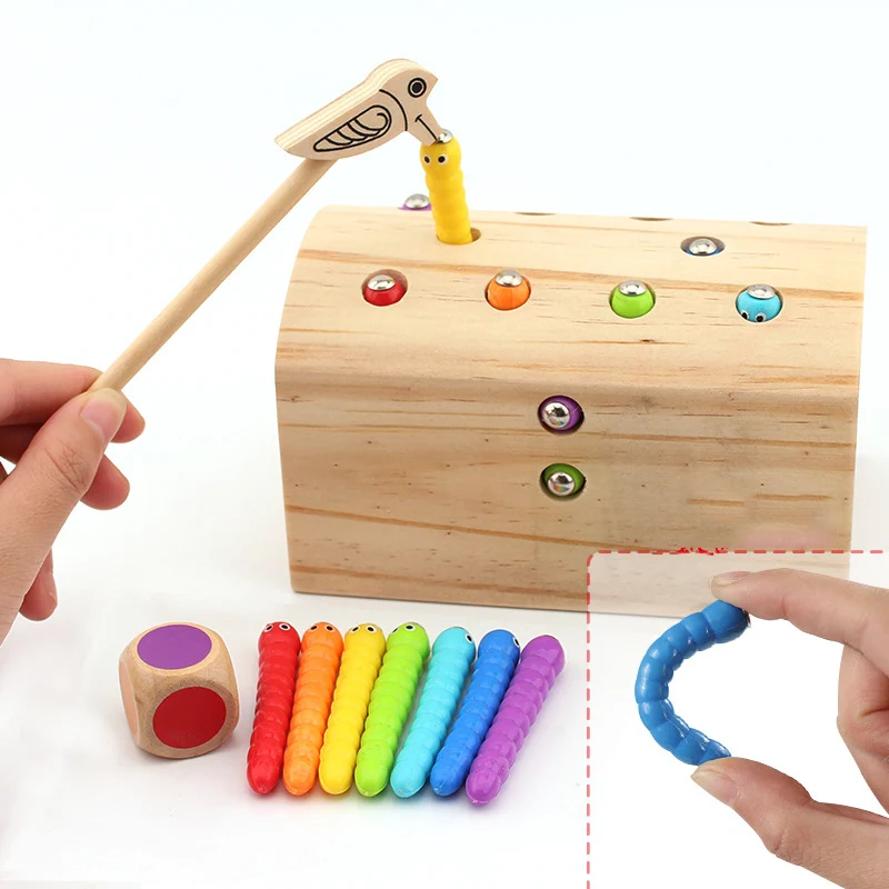 Головоломка деревянная игра в виде ловли жуков раннее образование магнитные