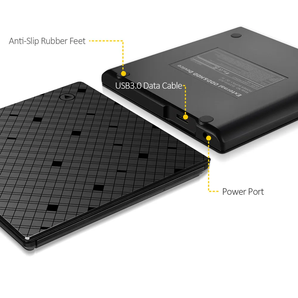 YiYaYo Новый USB 3 0 ромб дизайн Портативный высокоскоростной DVD +/ RW ГОРЕЛКА сенсорное