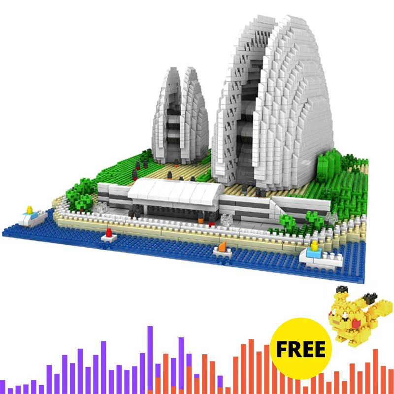 Мини кубики PZX популярный роскошный центр искусств во всем мире Сиднейский