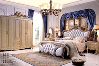 high quality fashion european bed 2 people french carved leather bed bedroom furniture 1 8 m zy001