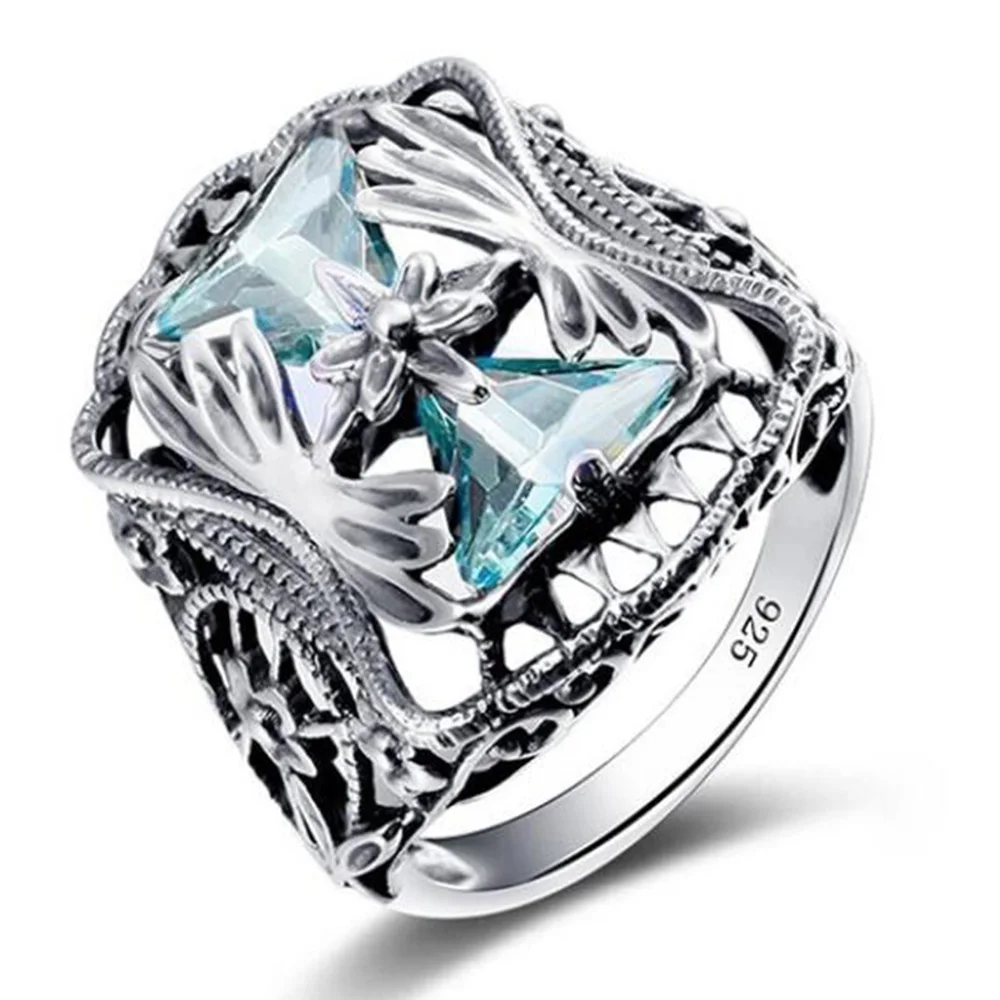 Huitan винтажные Женские аксессуары полые кольца на палец с супер модными двойными