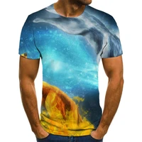 giyu brand wolf t shirt men animal anime clothes galaxy t shirts 3d moon tshirts casual flame shirt print mens clothing
