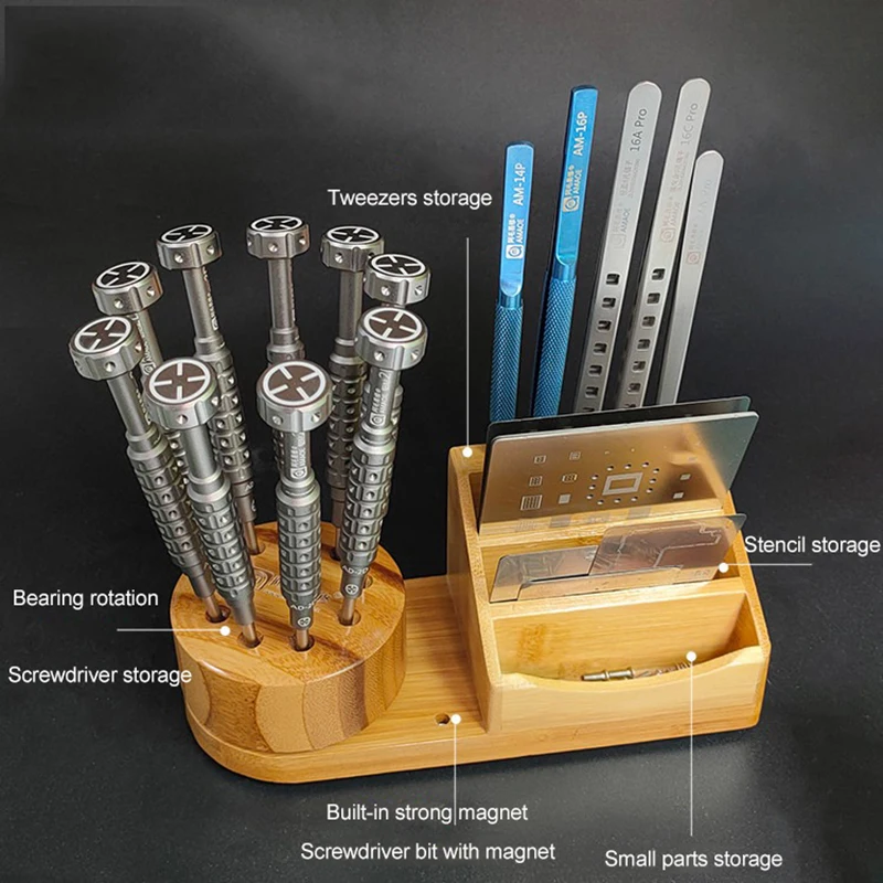 Бамбук многофункциональный ящик для хранения стеллаж вращающийся держатель