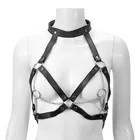 Новый эротический БДСМ кожаный Фетиш бондаж ошейник портупея для тела нижнее белье сексуальные игрушки для женщин искусственная кожа взрослый