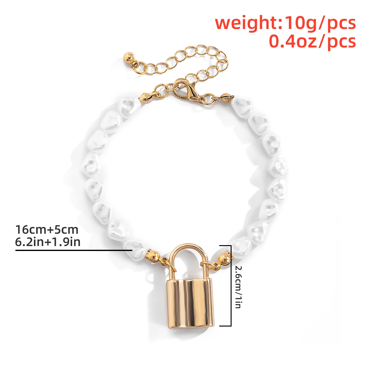 

Vintage Pearl Bracelet for Women Kpop Punk Baroque Pearls Chain Lock Pendant Bangles Bracelet 2021 Charms Fashion Couple Jewelry