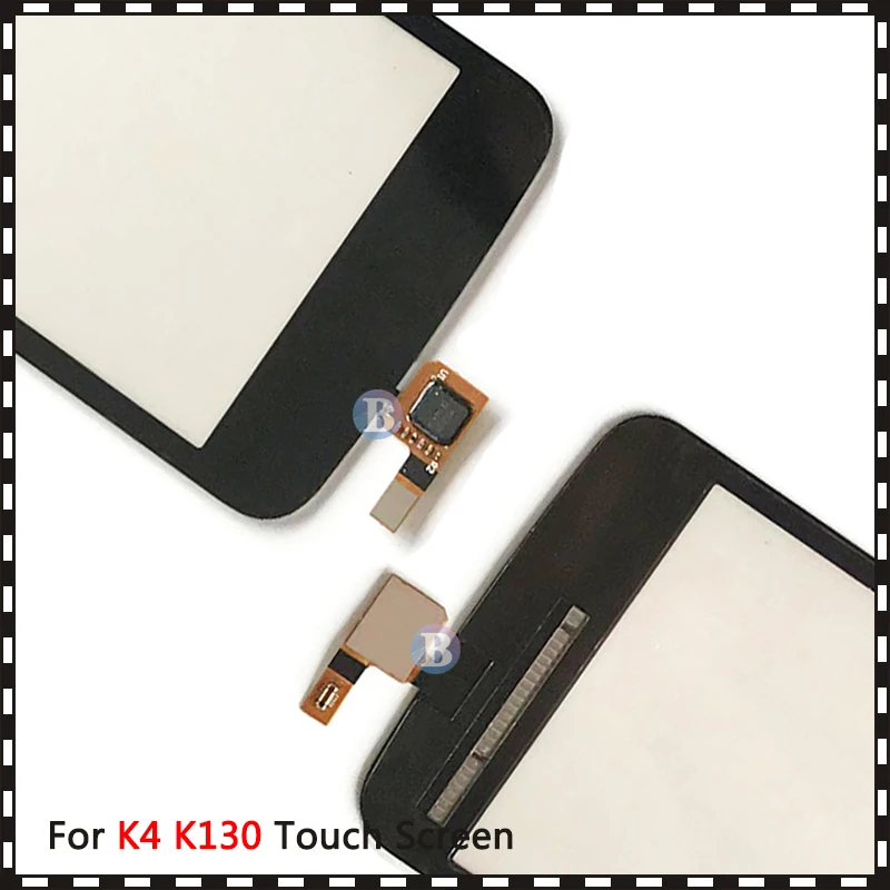 

10 шт./Лот, высококачественный сенсорный экран 4,5 дюйма для LG K4 K120 K121 и K4 K130 K130E, дигитайзер, сенсор, Внешний стеклянный объектив, черная панель