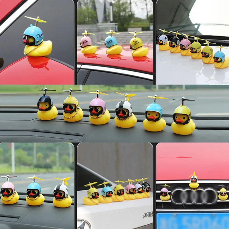 Велосипедный колокольчик Cool Duck с ветрозащитным шлемом маленькая Желтая утка