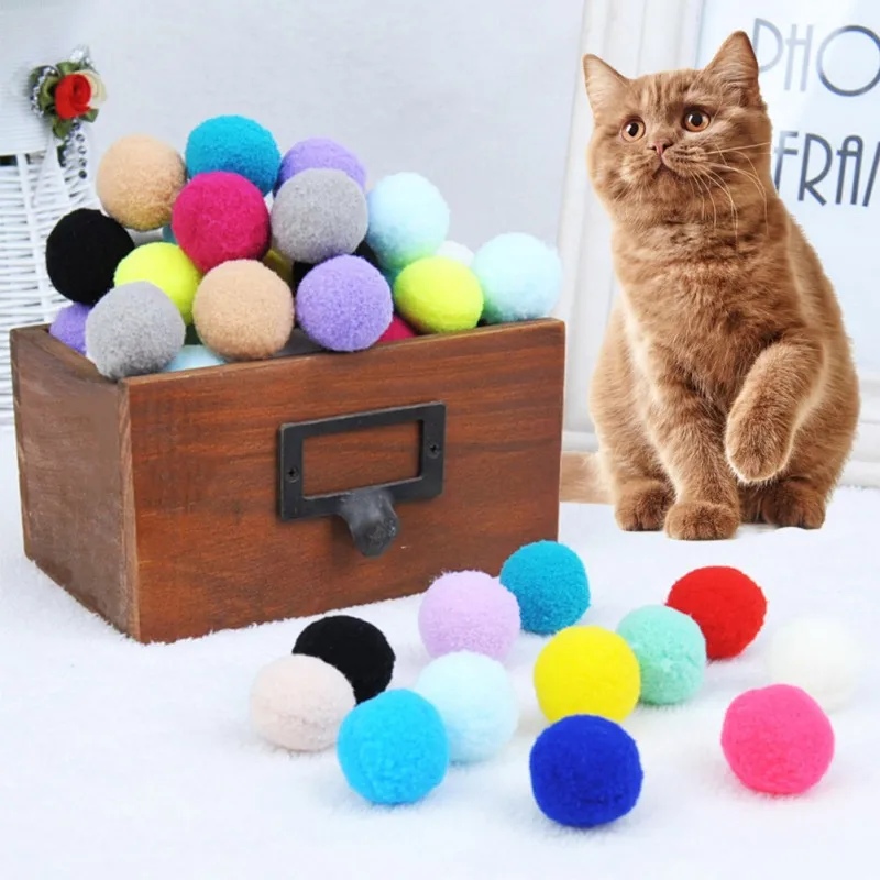 30/70 шт. мягкая кошка плюшевыми бубонами игрушка Цвет Фул кошачьи интерактивные