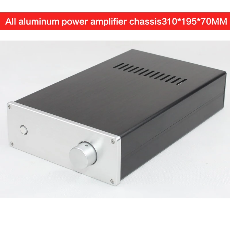 

DIY All Aluminum Power Amplifier Chassis WA100 Power Supply Case Audio Shell Amplifier Enclosure with Tone Knob 310*195*70MM