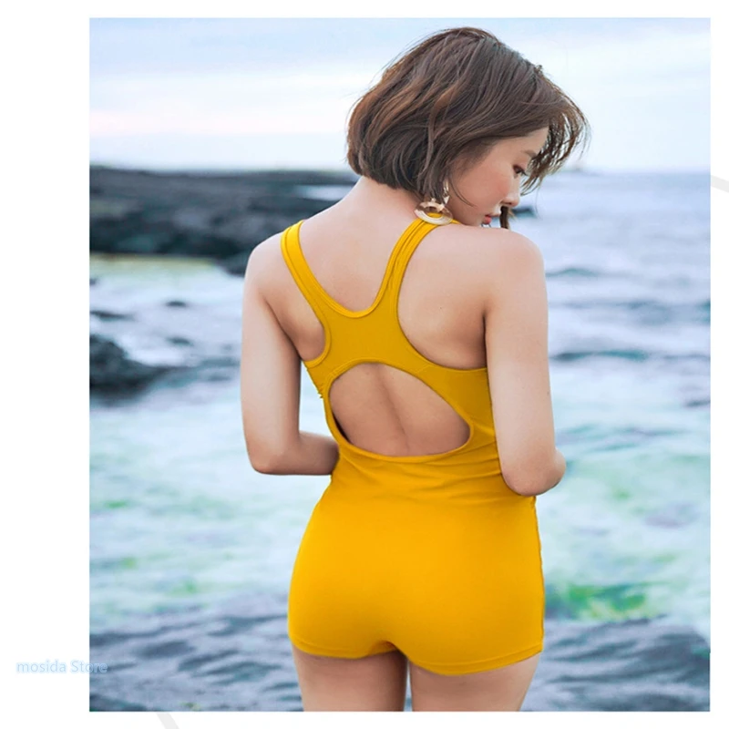 

10pcs 2021 small fresh one-piece swimsuit female Korean version of hot spring covered belly was thin and conservative