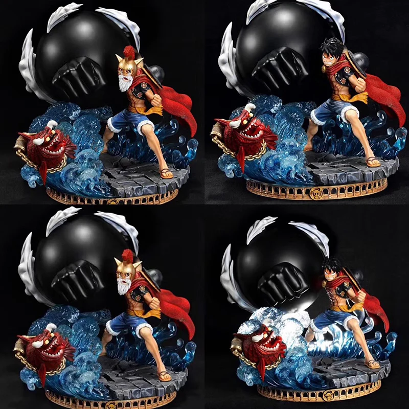 

38cm One Piece Gladiator Monkey D Luffy Anime Action Figure Replaceable Head Collectible PVC Model Toy for Gifts