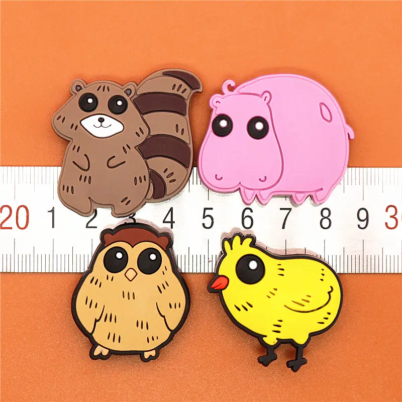 1pcs PVC Shoe Charms Shoes Accessories Cute Animals Croc Shoe Buckle Decoration Shoe Ormaments fit JIBZ Party Kid's Gifts U63