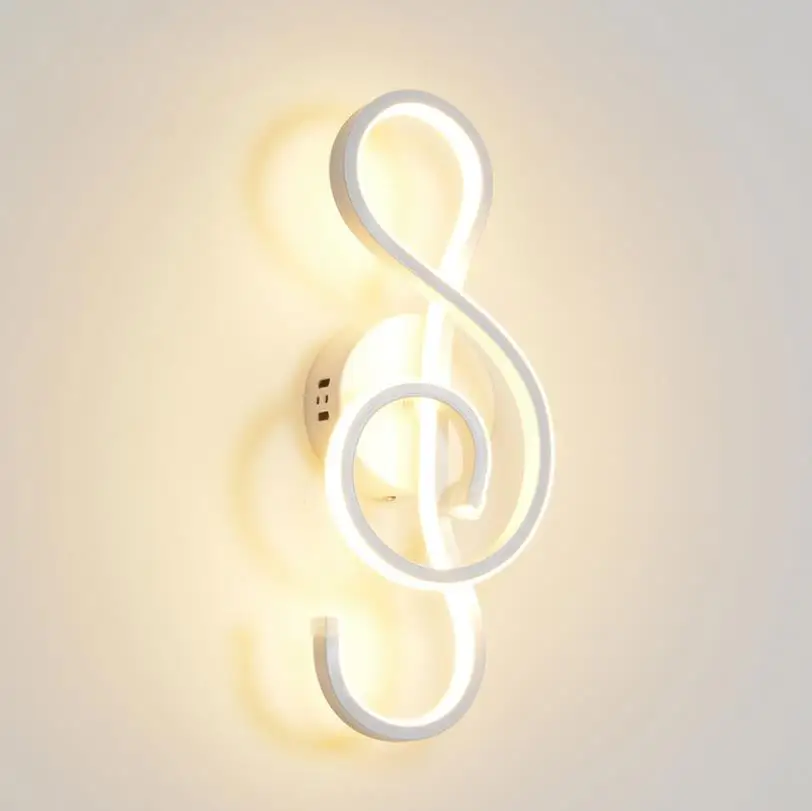 Светодиодная алюминиевая настенная лампа арт бра черного/белого цветов с