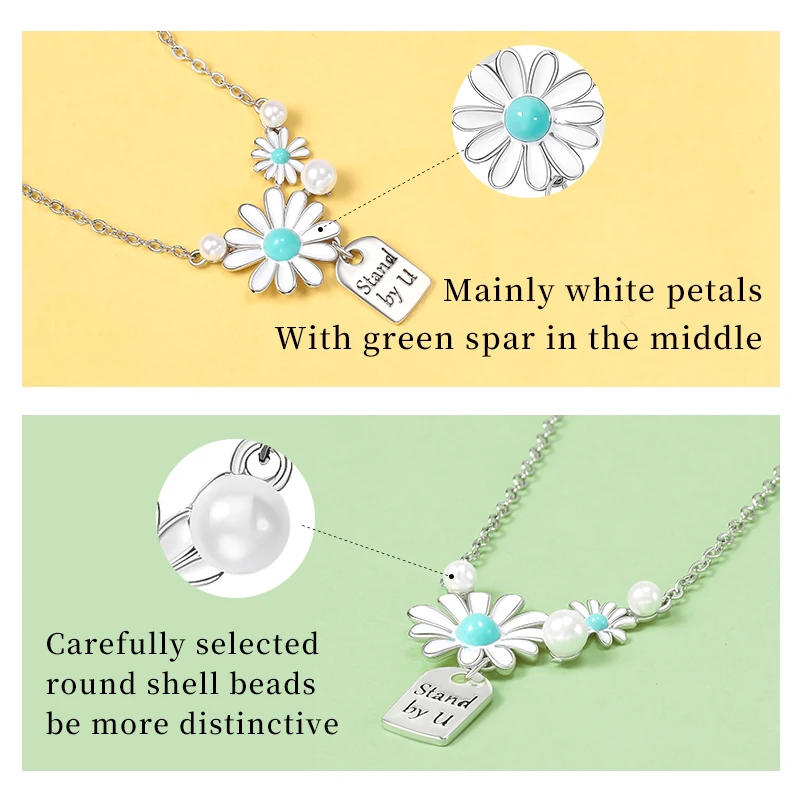 

Thaya 45cm Shell Flower Pendant Necklace For Women 925 Sterling Silver Engraved Text Romatic Necklace Elegant Fine Jewelry Gift