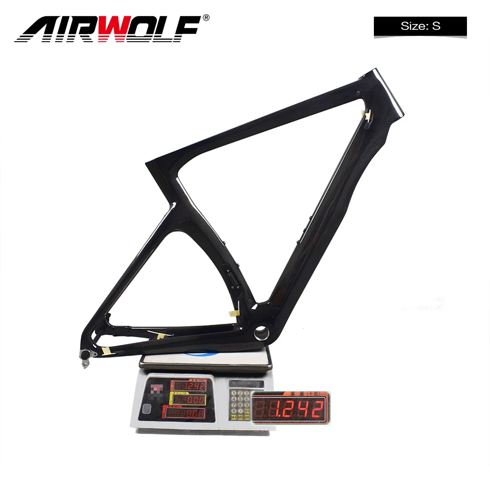 Airwolf карбоновая рама велосипеда через ось 142 мм * 12 диск для дорожного Рама
