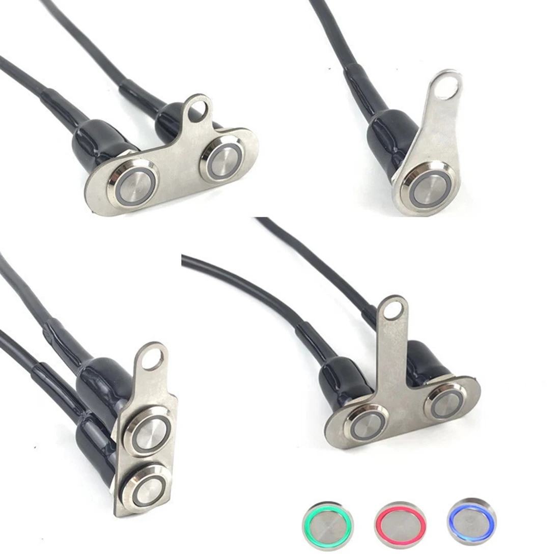 1 шт. светодиодный фонарь для мотоцикла крепление на руль кнопочный