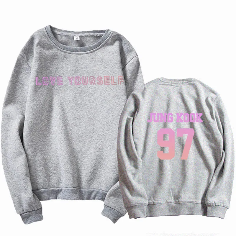 love yourself bangtan boys hoodie sweatshirt korean capless cotton hoody clothes Jung Kook 97 suga Unisex k-pop sweatshirts
