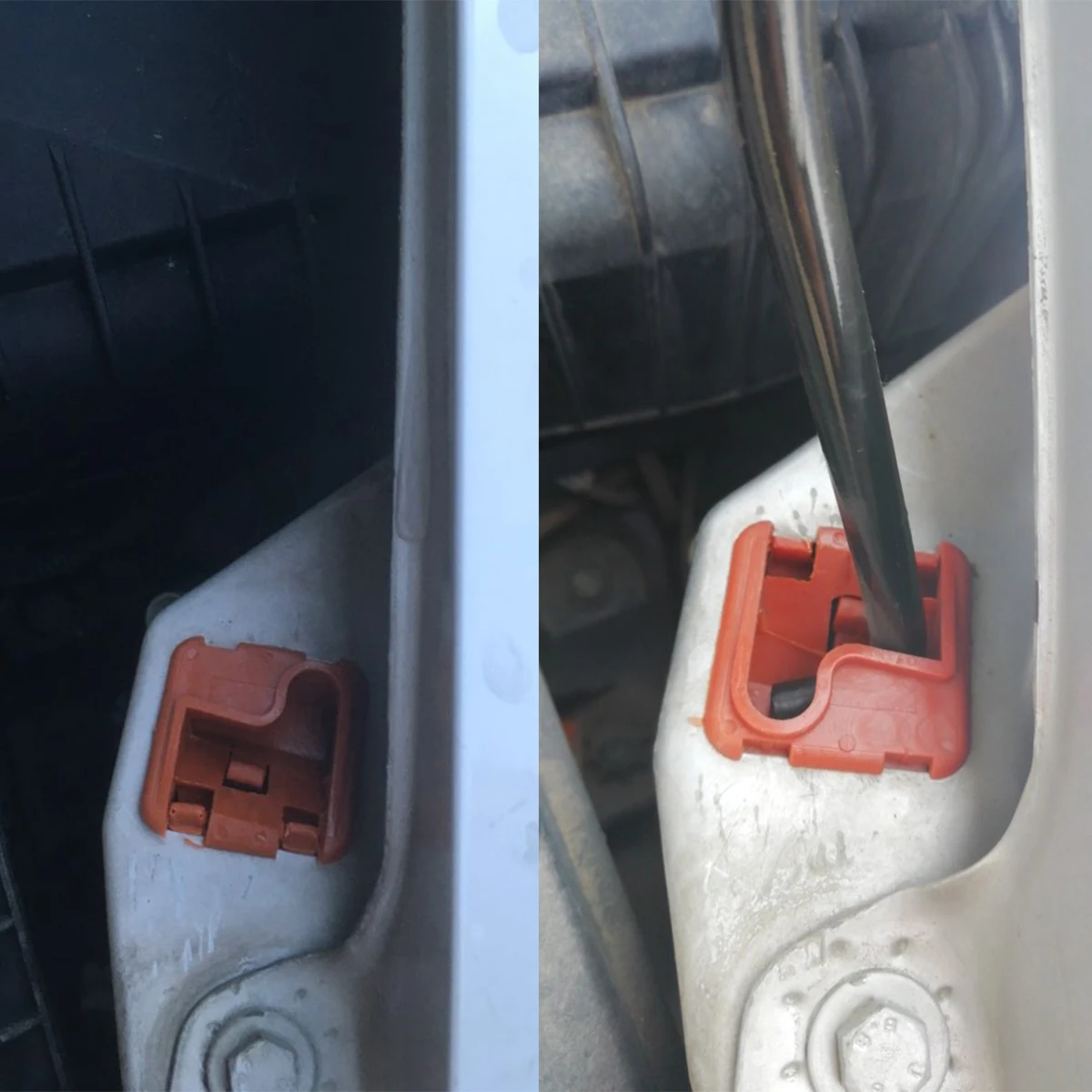 1U082357 0A пластиковый держатель для капота автомобиля с зажимом Skoda Roomster Fabia Octavia MK2