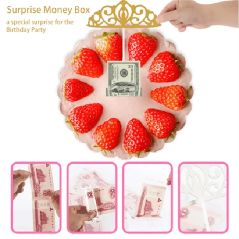 Cake ATM NEW Surprise Making Toy ATM-Happy Birthday Topper Money Box Funny Kids Gifts Organ Artifact | Дом и сад
