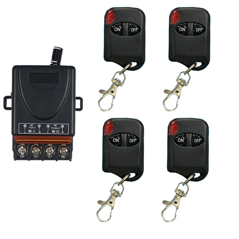 

AC110V 220V 1CH 30A Wireless Remote Control Light Switch System Wireless RF Relay Radio Receiver Module Transmitter