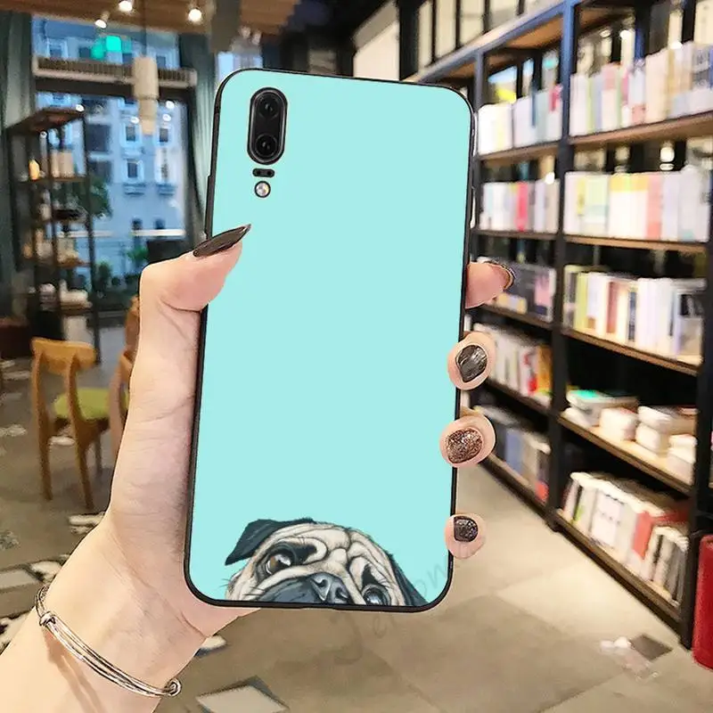 

Cute Pug dog Phone Case For Huawei honor Mate P 10 20 30 40 Pro 10i 9 10 20 8 x Lite